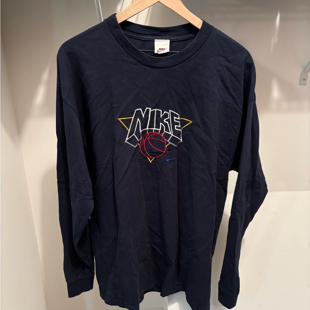 Nike Vintage 90’s Basketball Longsleeve Embroidered Logo Men’s Size XL